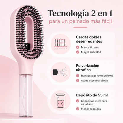 Cepillo 2 en 1 con Pulverizador